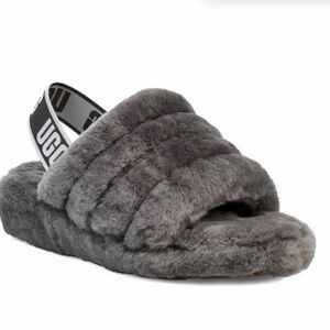 ☁️ UGG Fluff Ya Slide – Gray – Women’s Size 7 ☁️